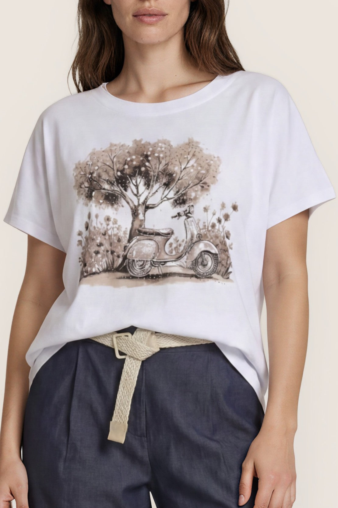 T-Shirt mit Vespa-Print