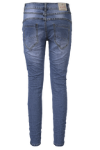 Jewelly Damen Stretch Jeans Five-Pocket-Jeans Boyfriend -Cut by Lexxury mit Reißverschluss…
