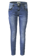 Jewelly Damen Stretch Jeans Five-Pocket-Jeans Boyfriend -Cut by Lexxury mit Reißverschluss…