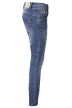 Jewelly Damen Stretch Jeans Five-Pocket-Jeans Boyfriend -Cut by Lexxury mit Reißverschluss…