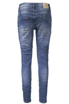 Jewelly Damen Stretch Jeans Five-Pocket-Jeans Boyfriend -Cut by Lexxury mit Reißverschluss…