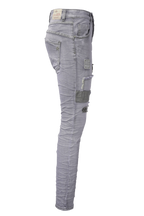 Jewelly Damen Jeans Boyfriend -Cut Patches Aufnäher