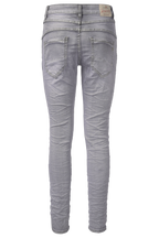 Jewelly Damen Jeans Boyfriend -Cut Patches Aufnäher