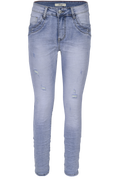 Jewelly Damen Jeans im Used Look