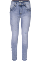 Jewelly Damen Jeans im Used Look
