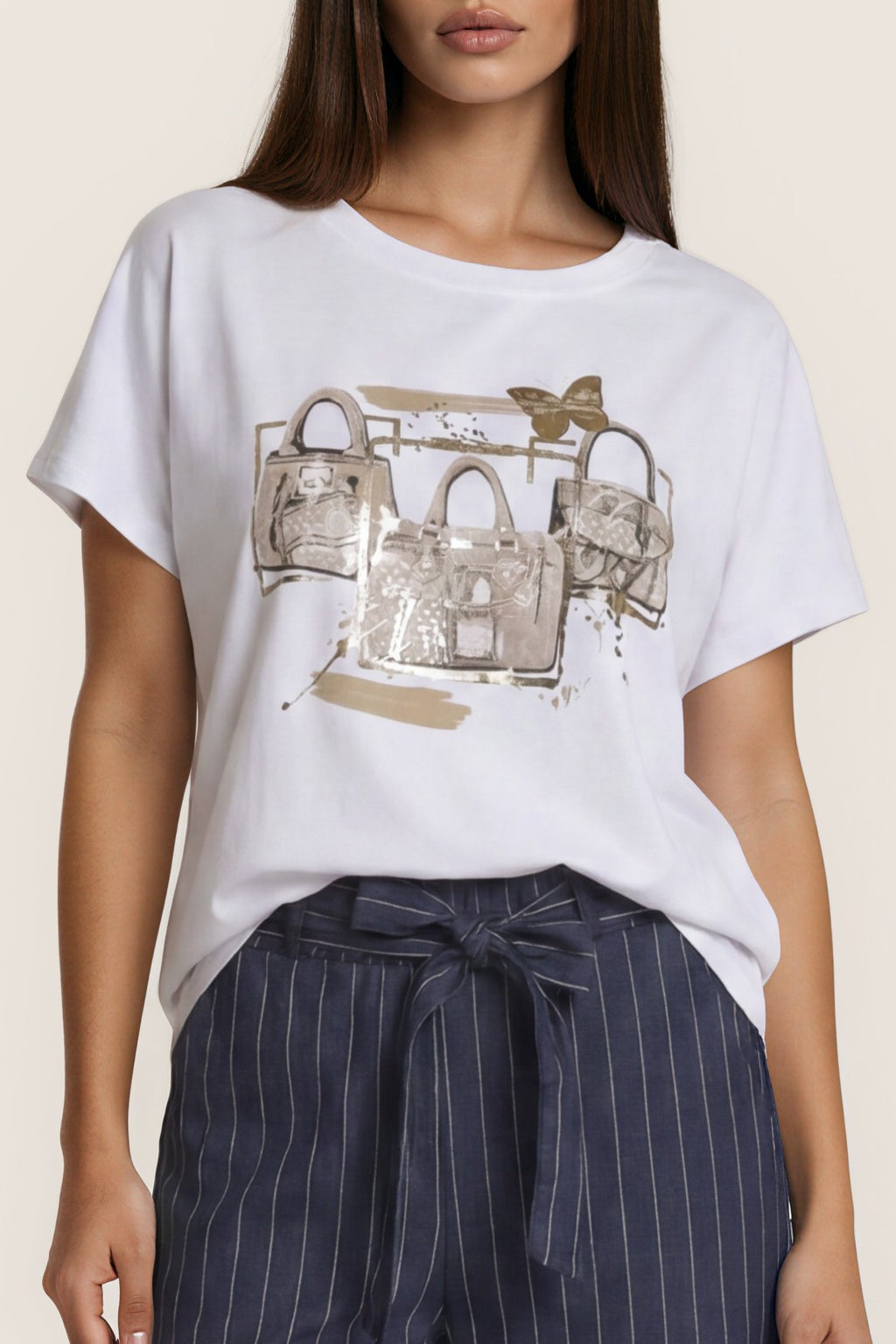 T-Shirt mit Fashion-Bag Print