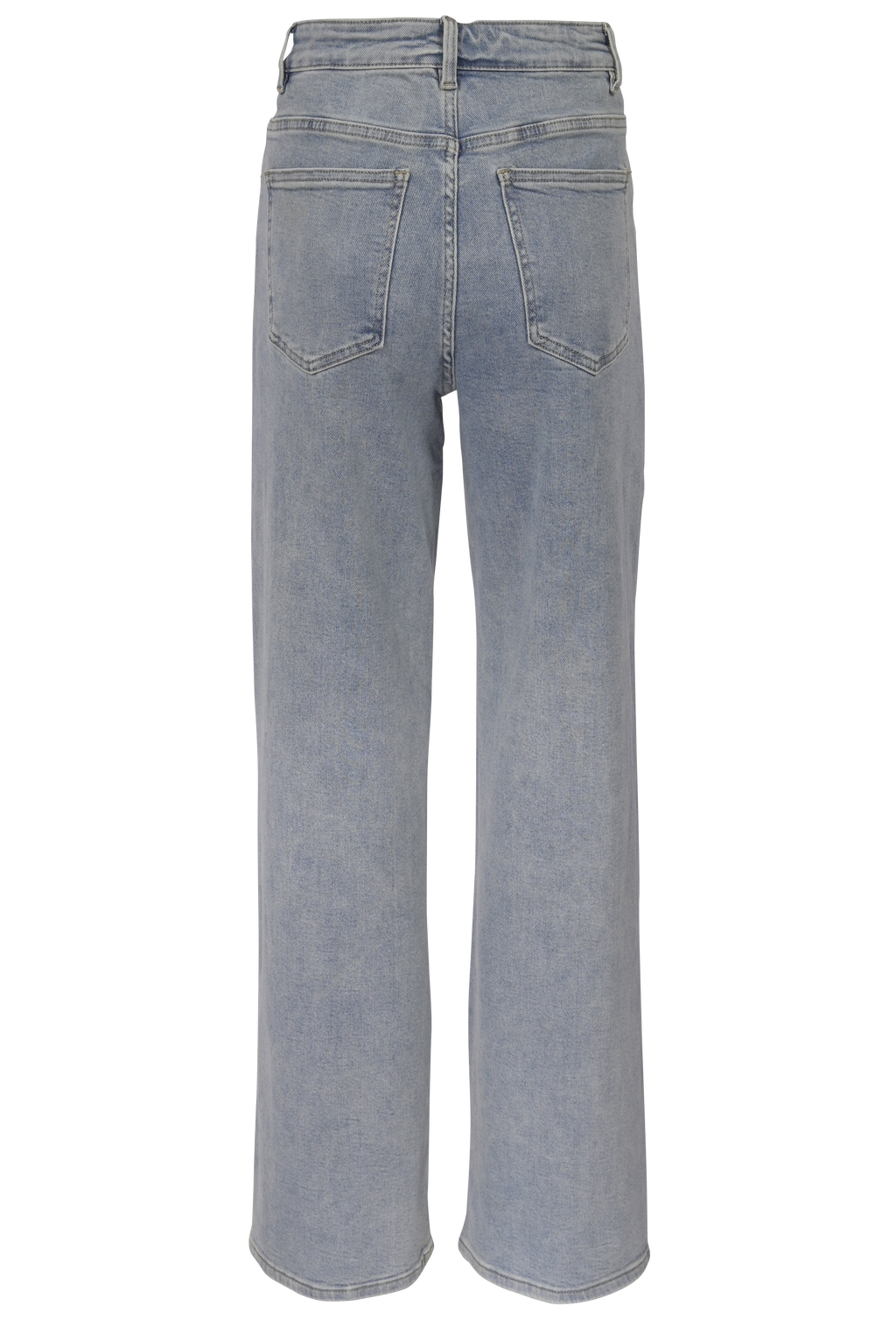 Light Blue Straight-Leg Jeans mit Schnürung – High Waist Fit
