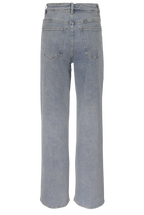 Light Blue Straight-Leg Jeans mit Schnürung – High Waist Fit