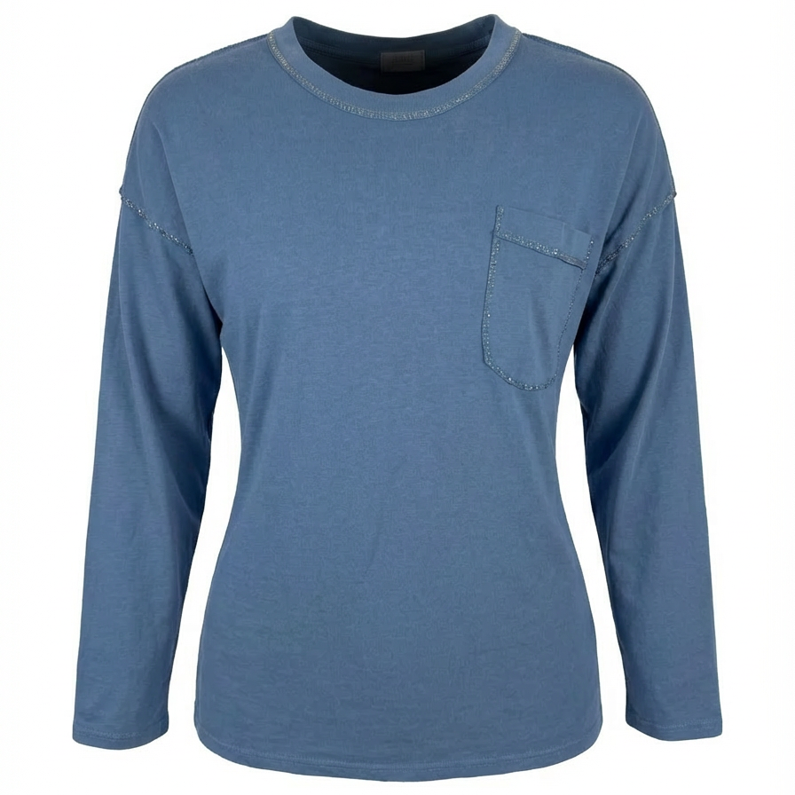Lässiges Longsleeve mit Brusttasche