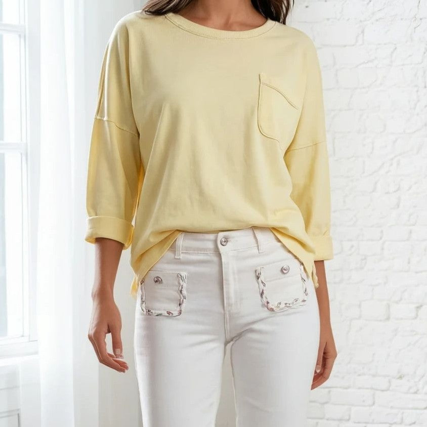 Lässiges Longsleeve mit Brusttasche