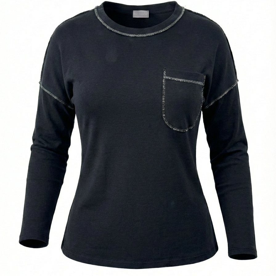 Lässiges Longsleeve mit Brusttasche
