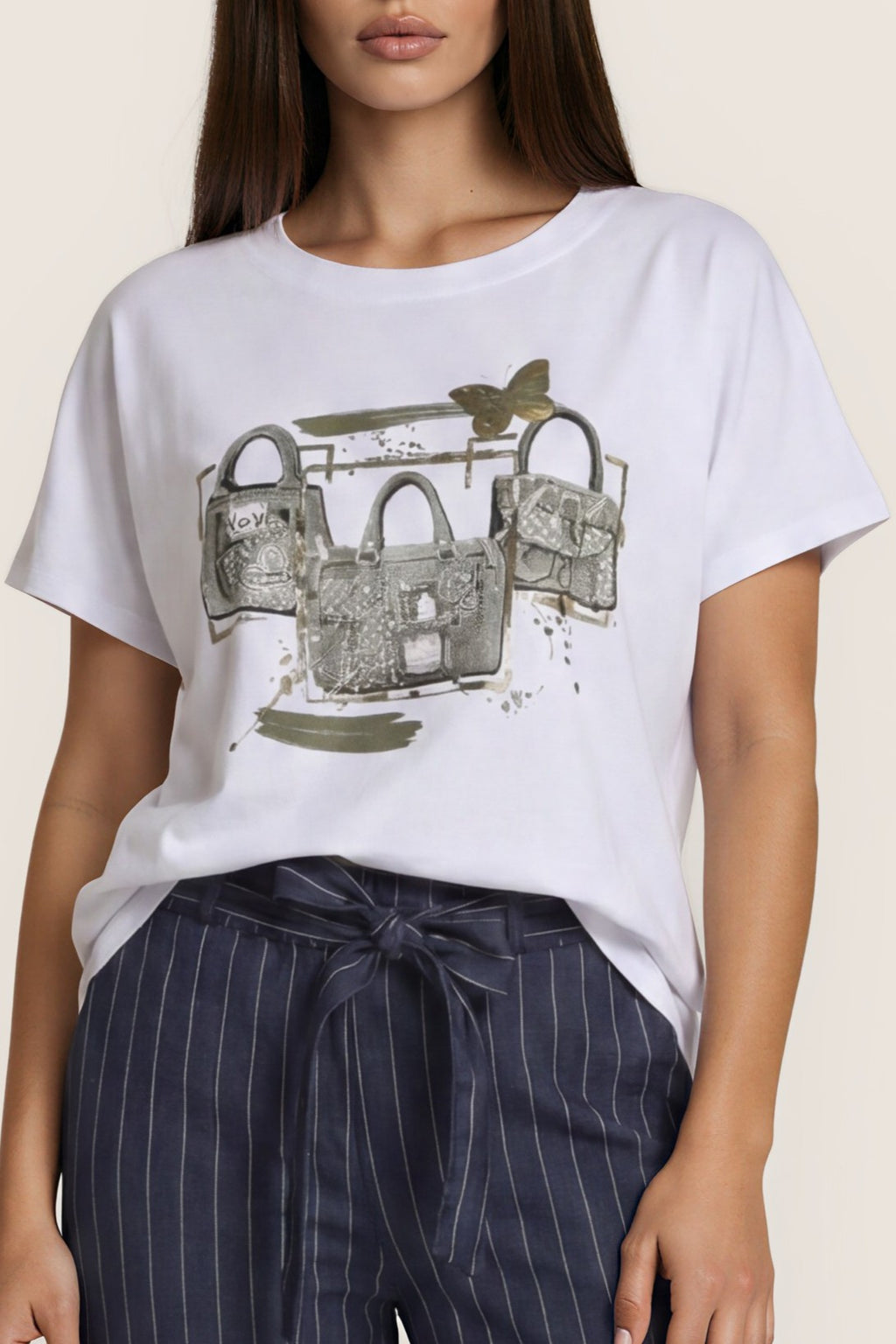 T-Shirt mit Fashion-Bag Print