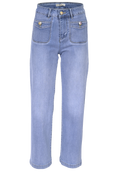 High-Waist Straight Fit Jeans mit Fronttaschen
