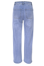 High-Waist Straight Fit Jeans mit Fronttaschen