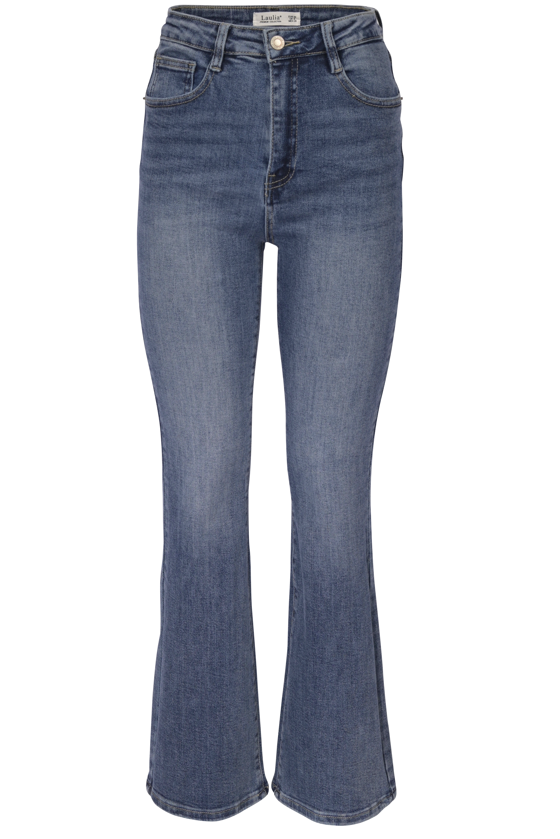 Blue Flared Jeans – High Waist Fit