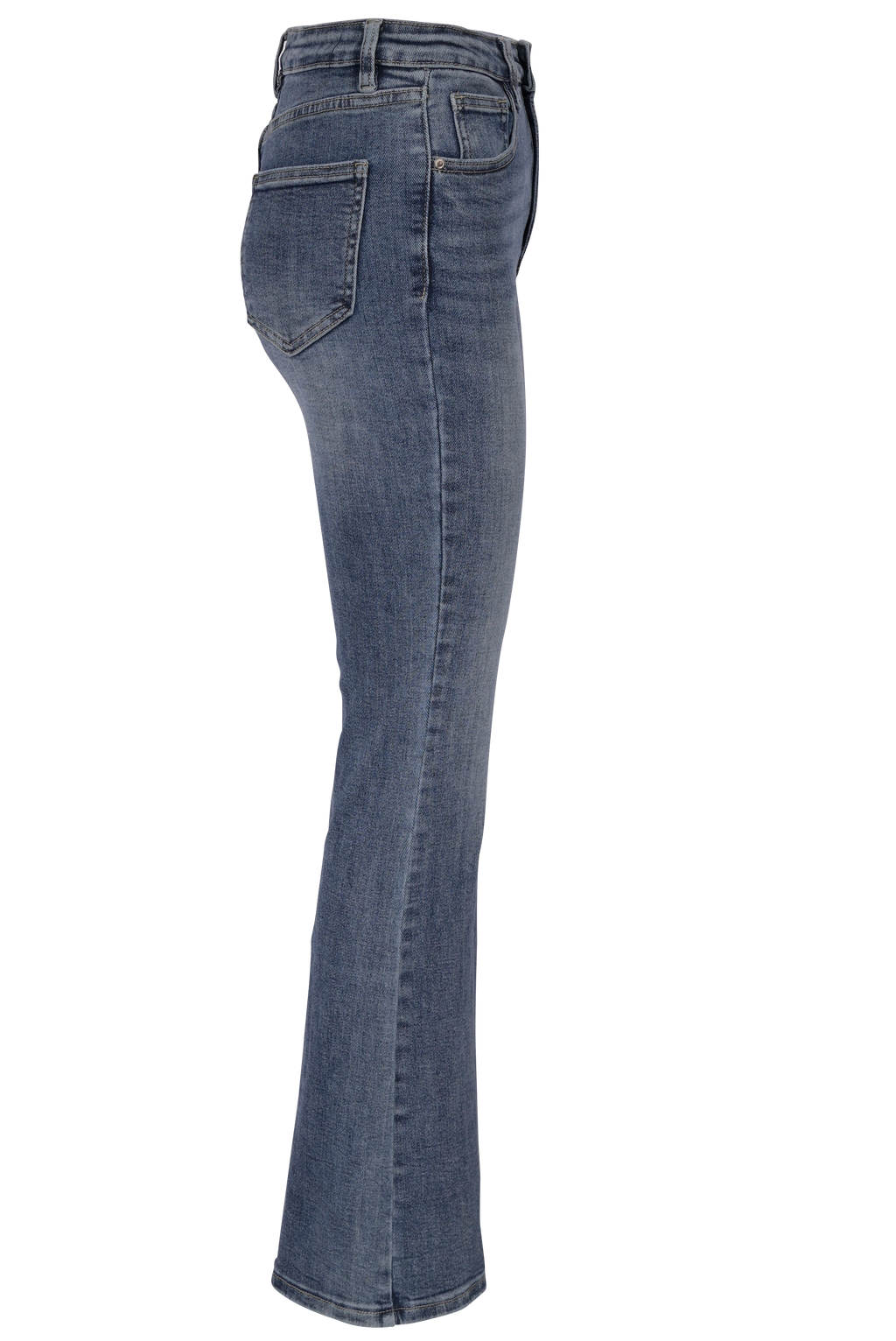 Blue Flared Jeans – High Waist Fit
