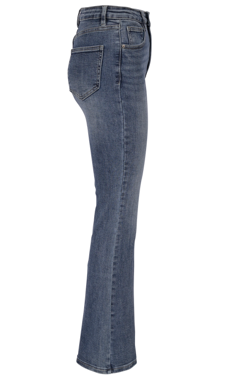 Blue Flared Jeans – High Waist Fit