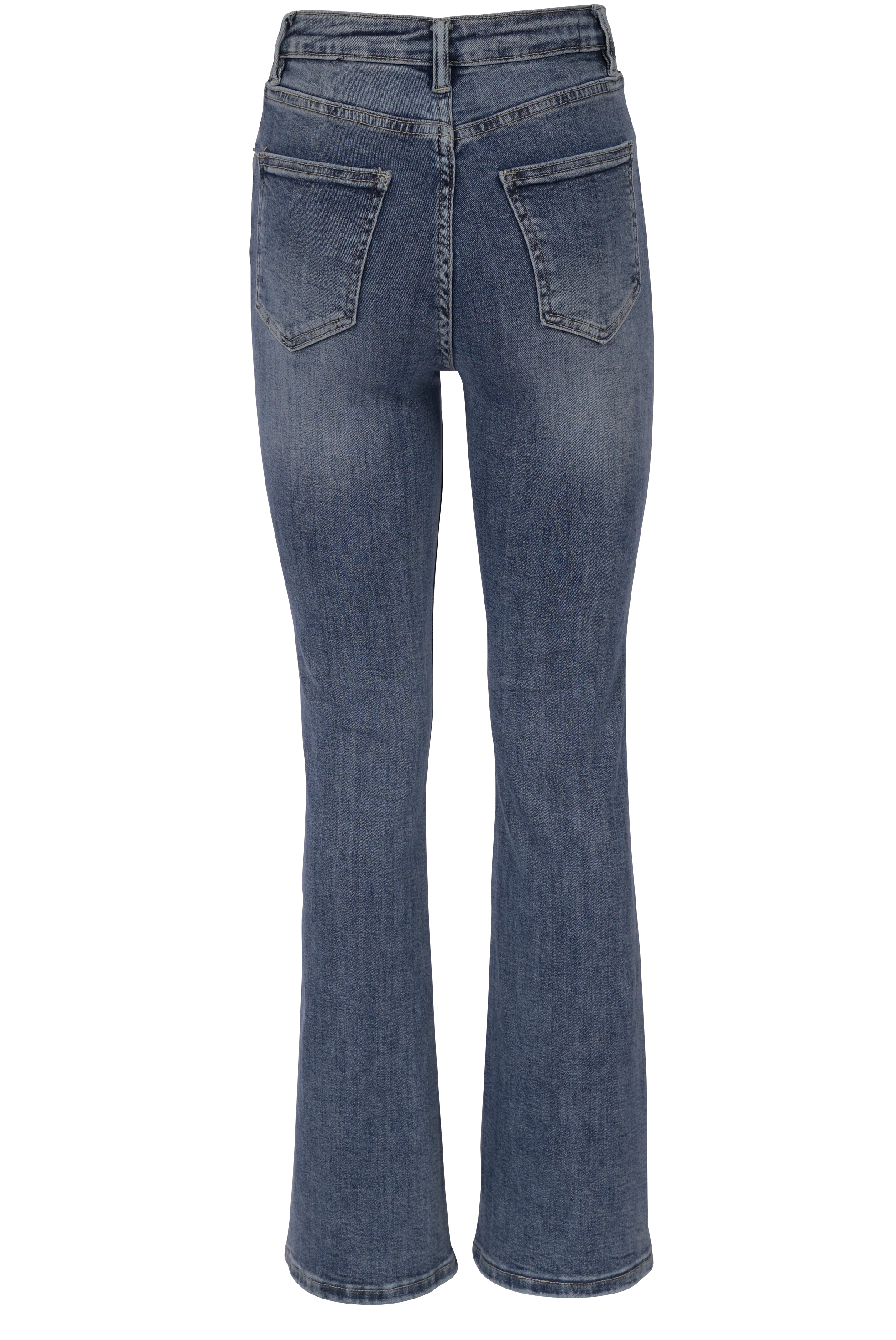 Blue Flared Jeans – High Waist Fit