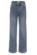 Blue Straight-Leg Jeans – High Waist Fit