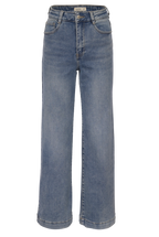 Blue Straight-Leg Jeans – High Waist Fit