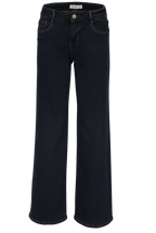 Dark Blue Straight-Leg Jeans – High Waist Fit