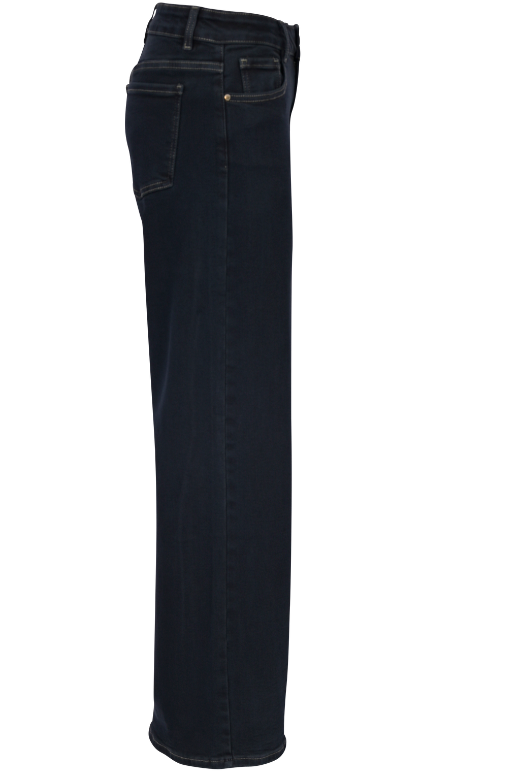 Dark Blue Straight-Leg Jeans – High Waist Fit