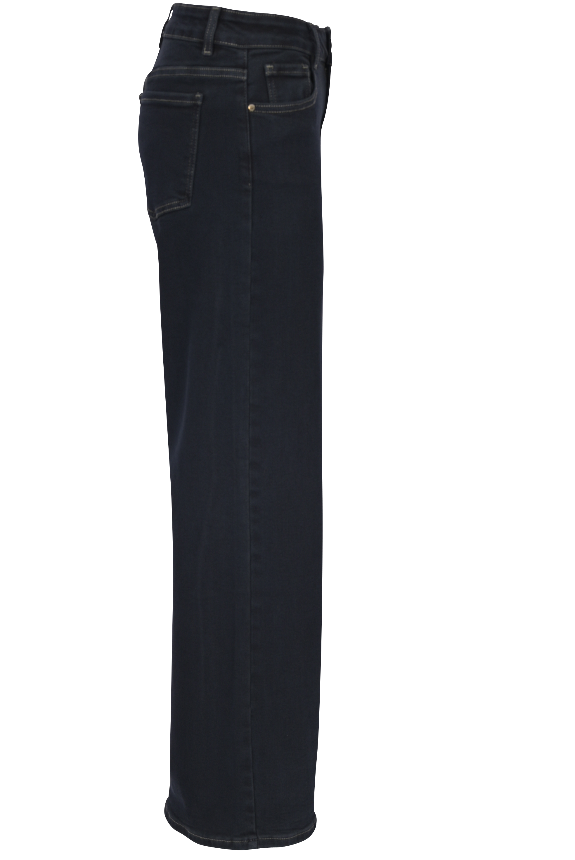 Dark Blue Straight-Leg Jeans – High Waist Fit