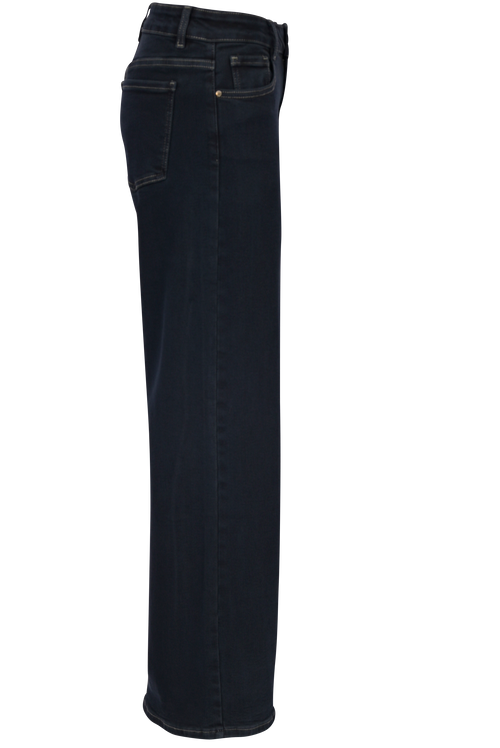 Dark Blue Straight-Leg Jeans – High Waist Fit
