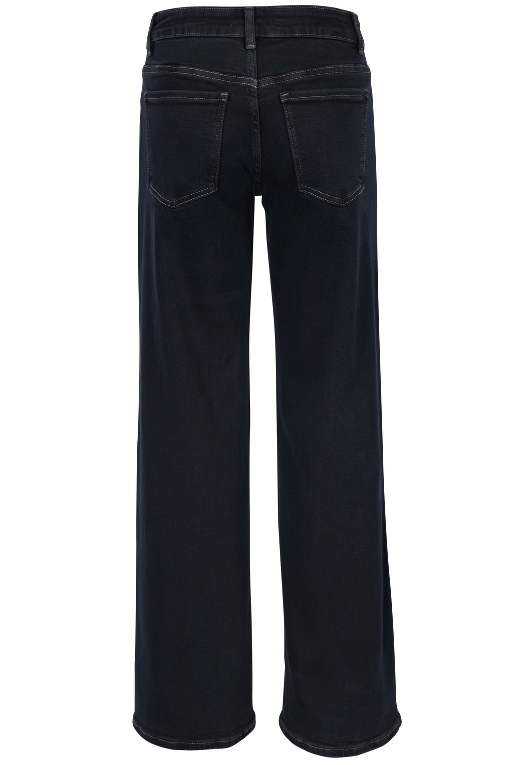 Dark Blue Straight-Leg Jeans – High Waist Fit