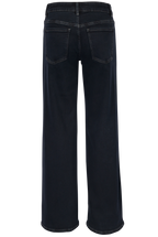 Dark Blue Straight-Leg Jeans – High Waist Fit