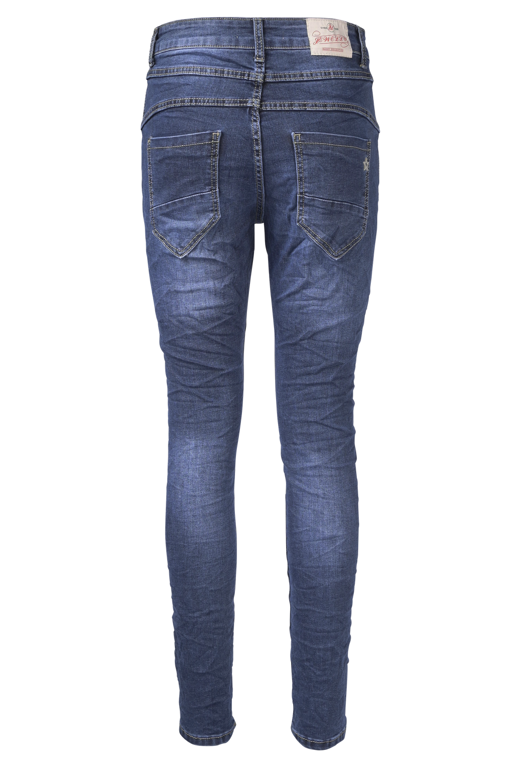 Jewelly Damen Jeans Boyfriend -Cut Patches Aufnäher 7023