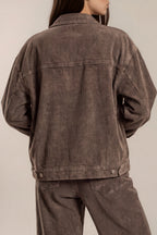 Cordjacke mit Brusttaschen