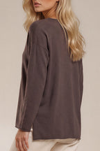 Feinstrickpullover mit Rundhalsausschnitt