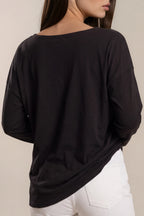 Oversize-Shirt „BEST“ mit Leo-Print und Schmuckdetails