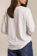 Oversize-Shirt „BEST“ mit Leo-Print und Schmuckdetails