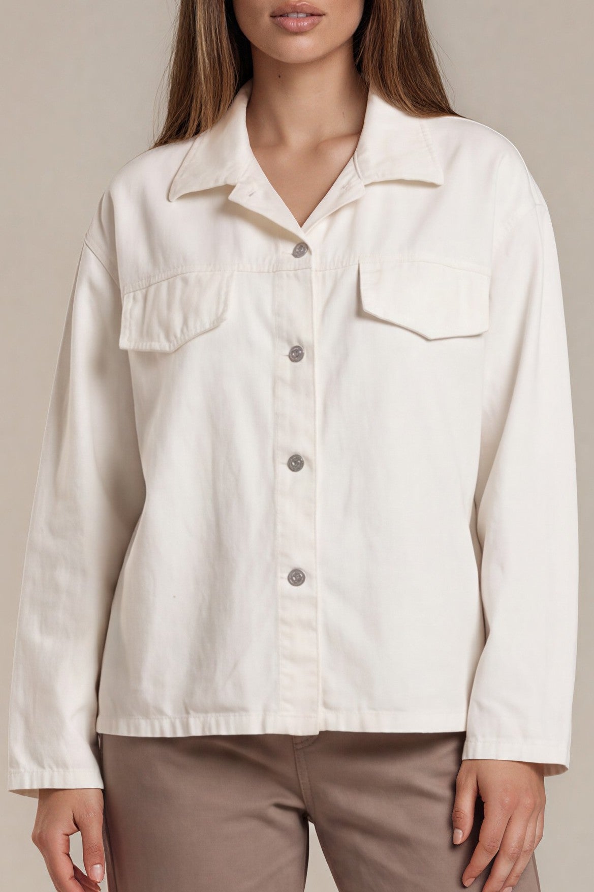 Overshirt mit Brusttaschen in Washed-Optik