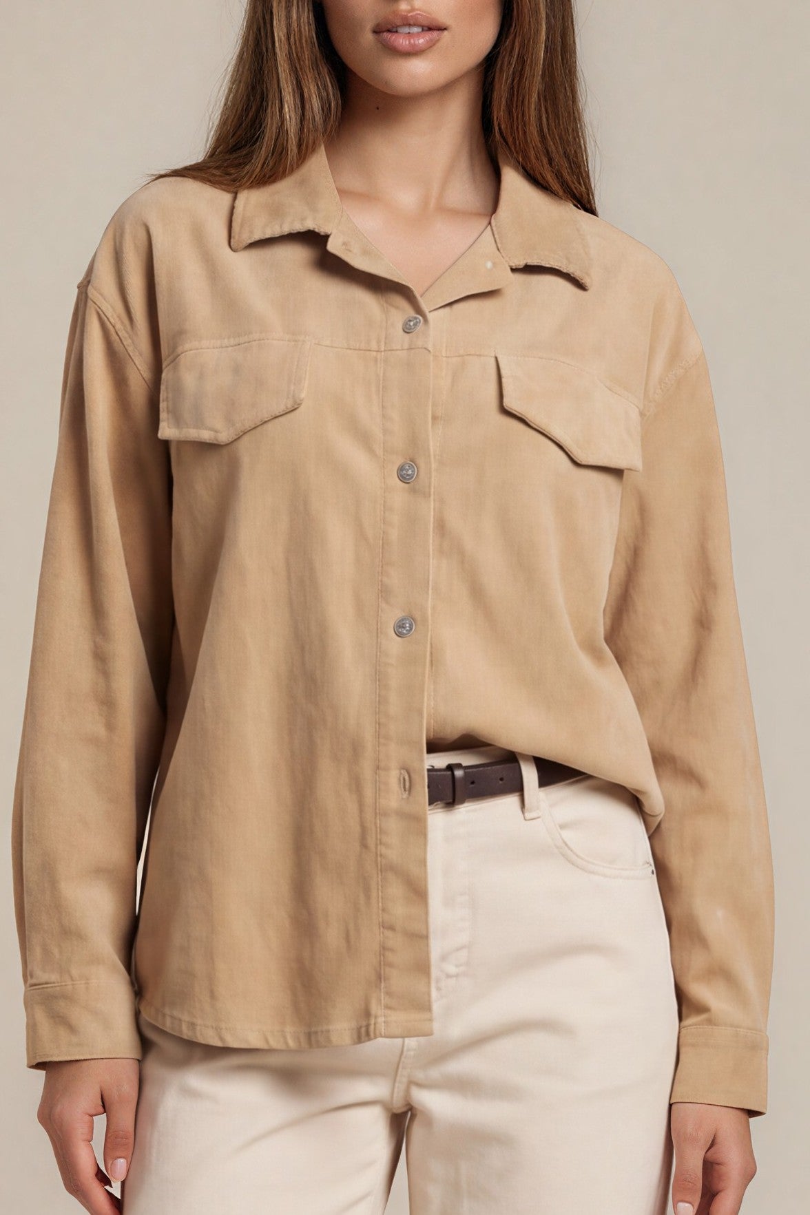 Overshirt mit Brusttaschen in Washed-Optik