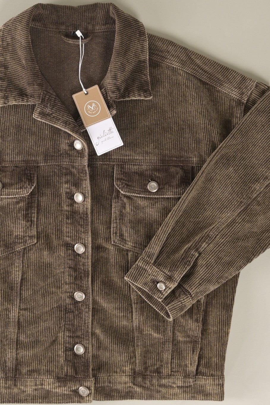 Cordjacke mit Brusttaschen