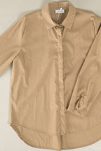 Longbluse mit verdeckter Knopfleiste