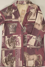 Print-Blazer mit Reiter- und Barockmotiv