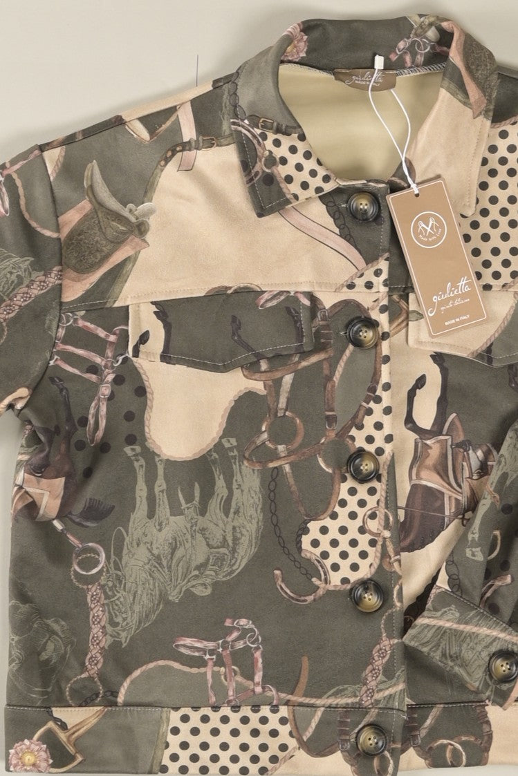 Kurzjacke „Equestrian Print“
