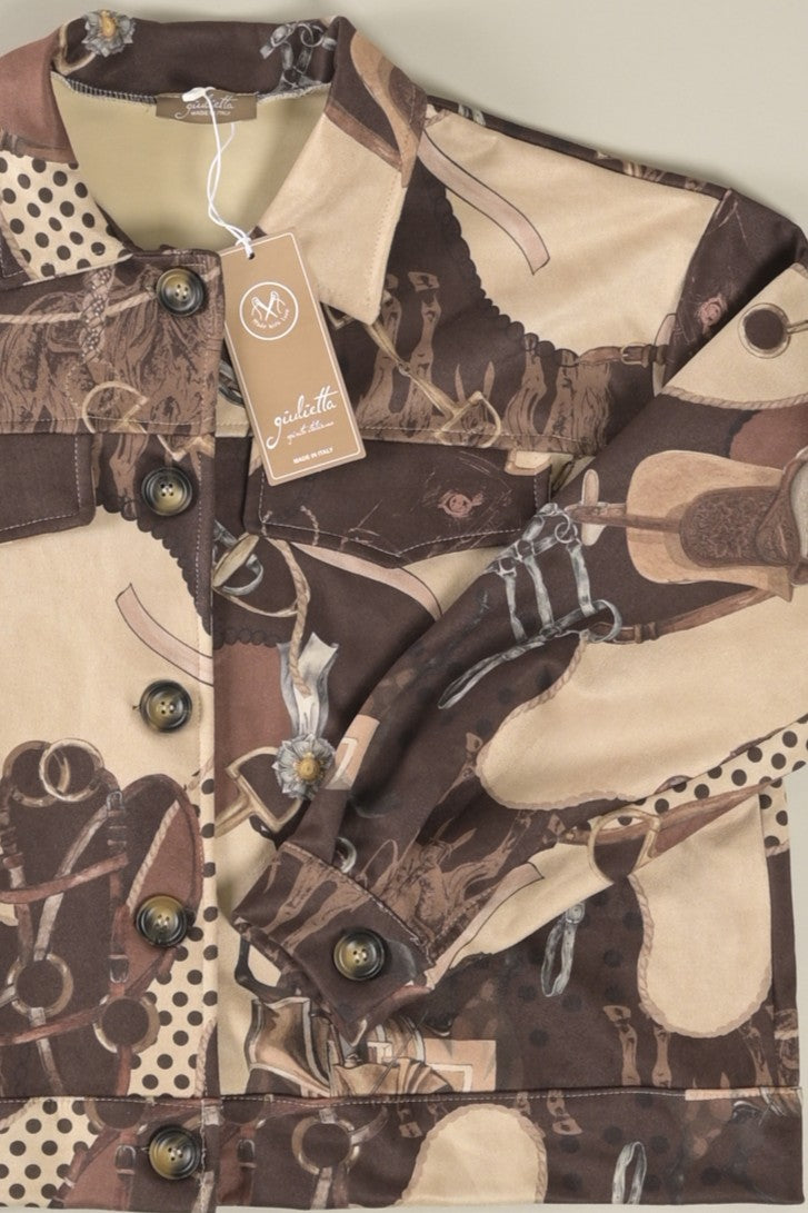 Kurzjacke „Equestrian Print“