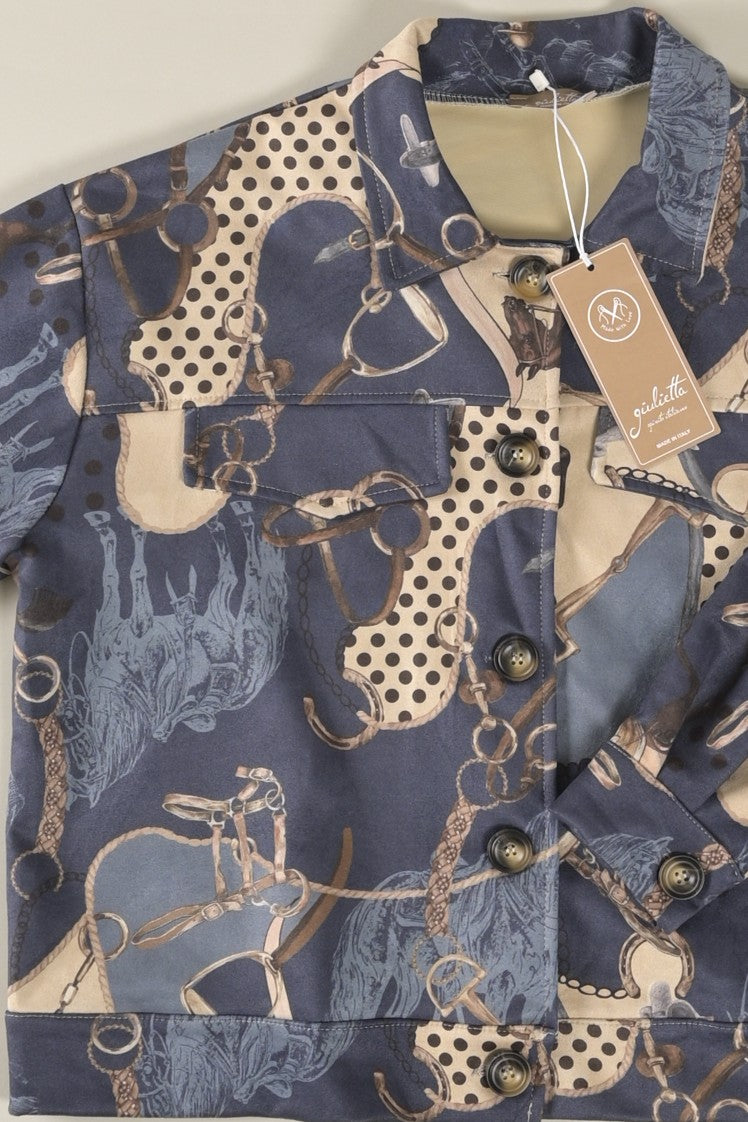 Kurzjacke „Equestrian Print“