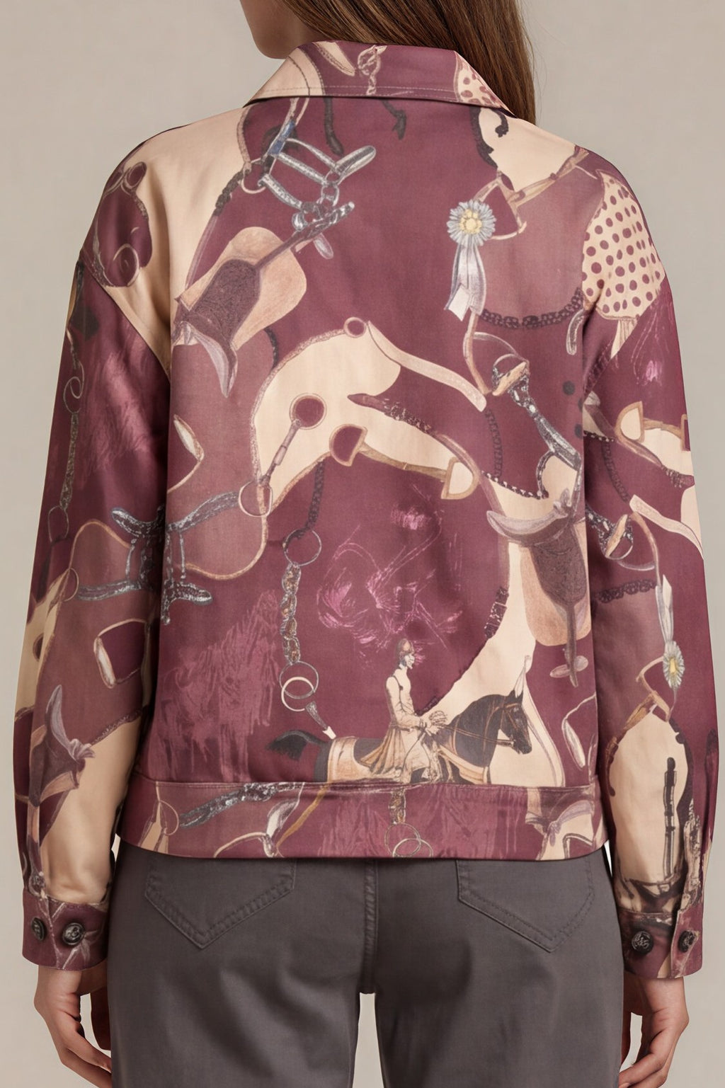 Kurzjacke „Equestrian Print“
