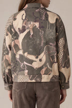 Kurzjacke „Equestrian Print“