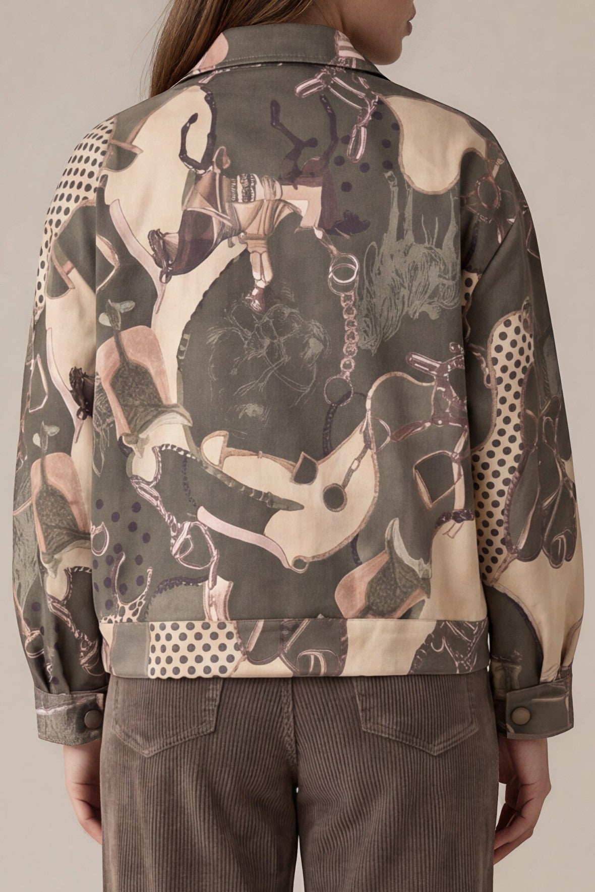 Kurzjacke „Equestrian Print“