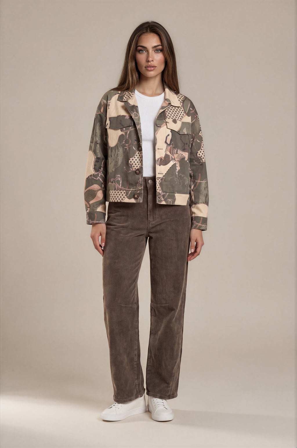 Kurzjacke „Equestrian Print“