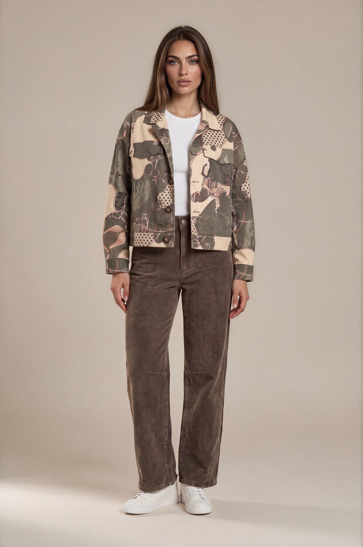 Kurzjacke „Equestrian Print“