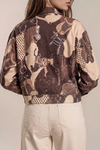 Kurzjacke „Equestrian Print“