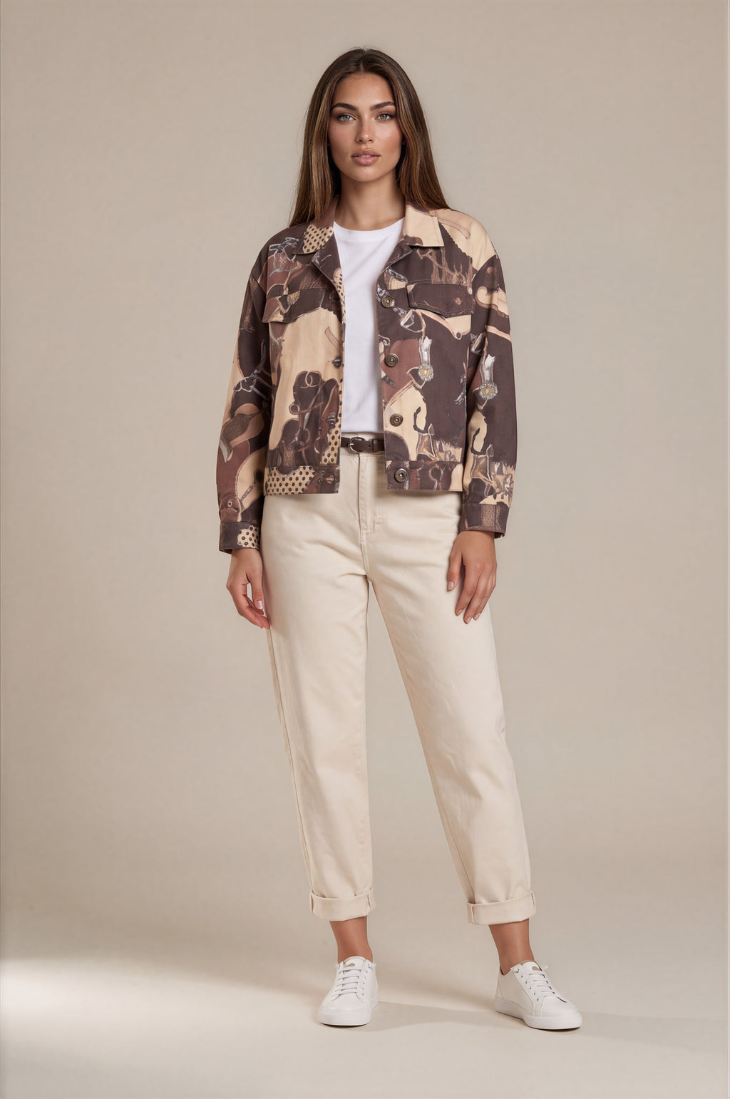 Kurzjacke „Equestrian Print“
